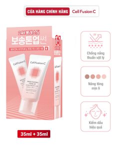 Kem Chống Nắng Nâng Tone Ráo Mịn Kiềm Dầu Cell Fusion C Brightening Tone Up Sunscreen 100 SPF50+ PA ++++ 35ml +35ml