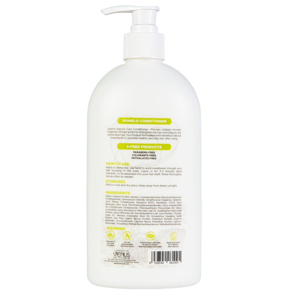 Dầu xã Gennie Natural Care tinh dầu Bưởi dành cho tóc khô và dễ gãy 400ml