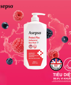 Sữa tắm kháng khuẩn ASEPSO sạch sâu dưỡng ẩm Chiết Xuất Quả Mọng 1000 ml