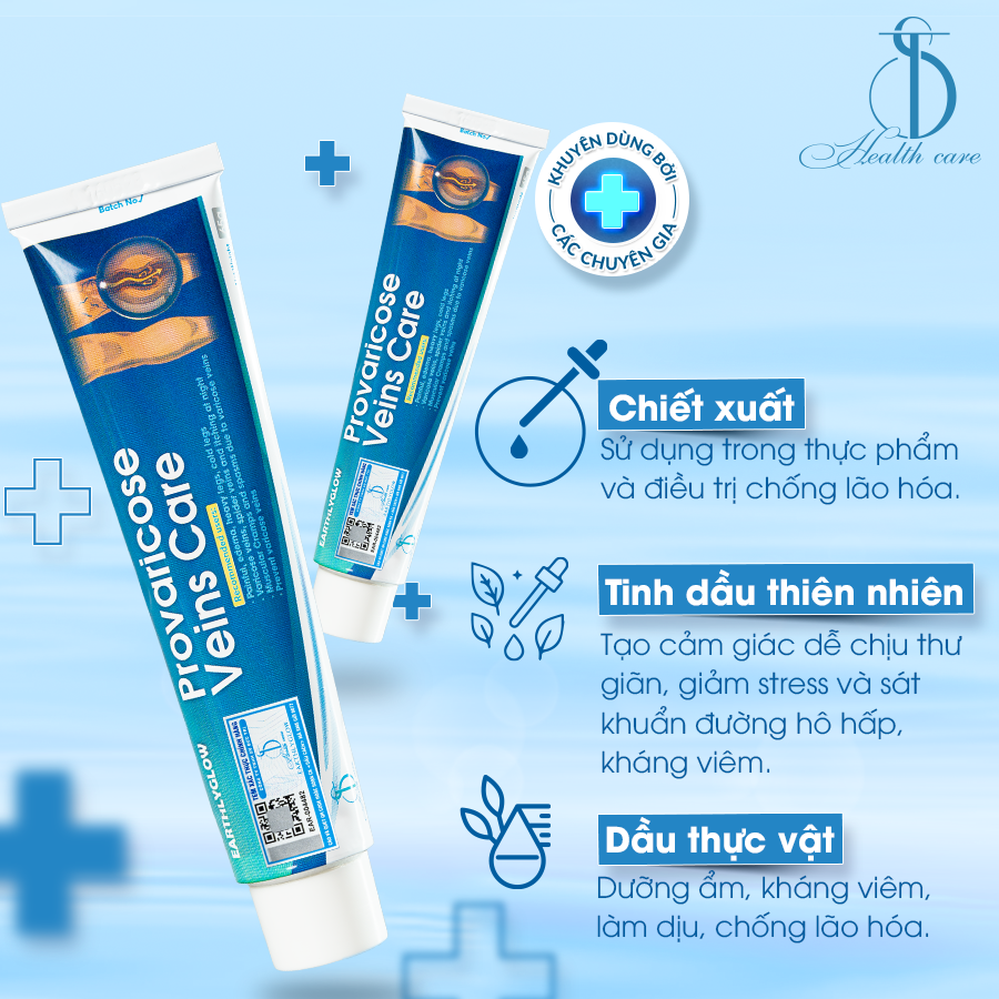 Kem hỗ trợ giảm viêm khớp, giãn tĩnh mạch Earthlyglow – Tuýp 65g