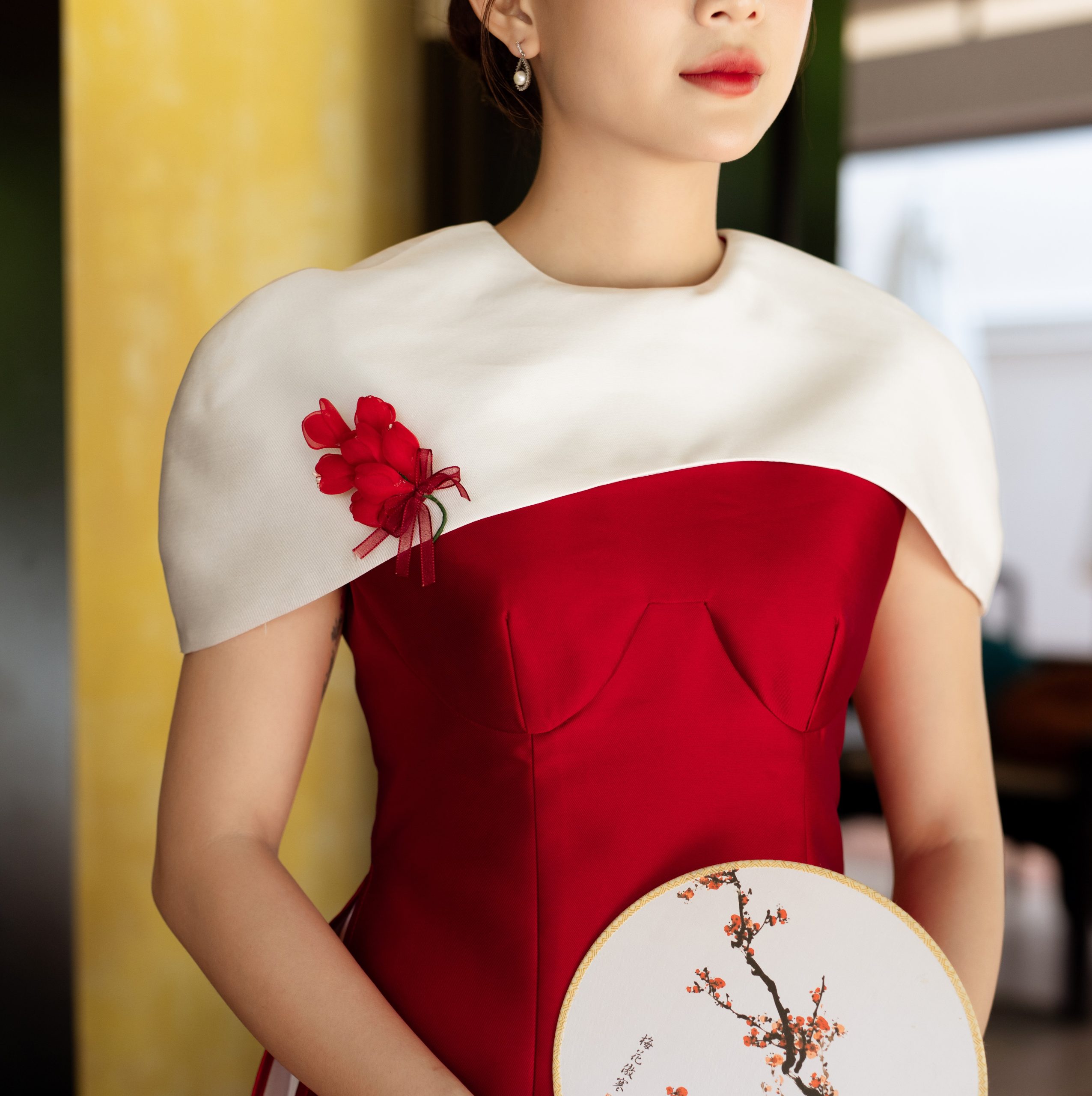 Set Áo dài Bầu Vai Nelly