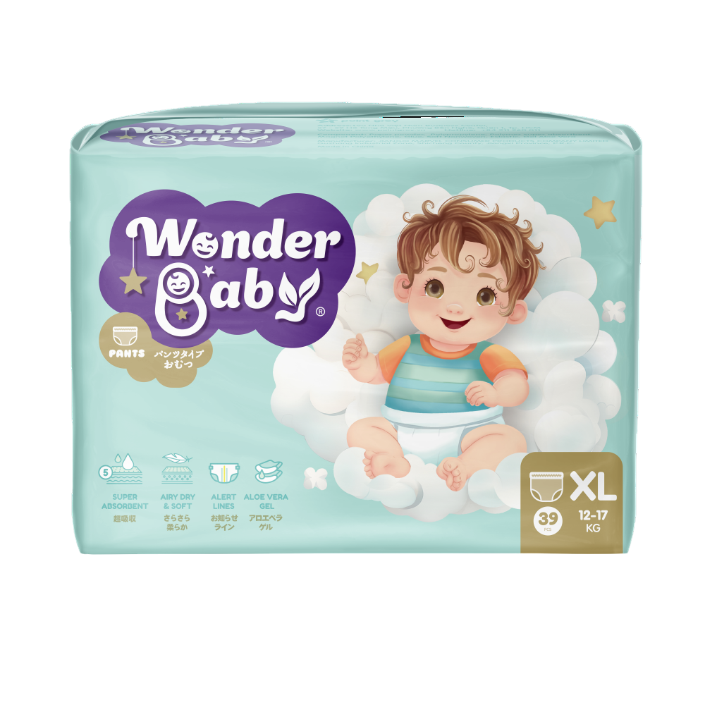 Tã quần Wonder Baby – Size XL (39 miếng)