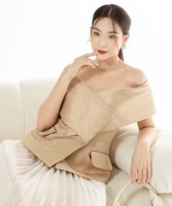 Set váy Áo Vest bệt vai Hebe