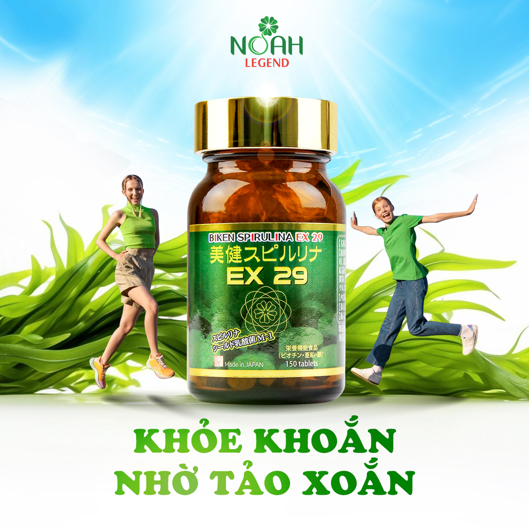 Viên uống tăng cường sức đề kháng và phục hồi thể lực BIKEN SPIRULINA EX 29