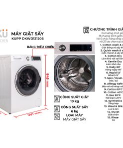 Máy giặt sấy kết hợp KUCHEN 10/6kg DKWD 12106
