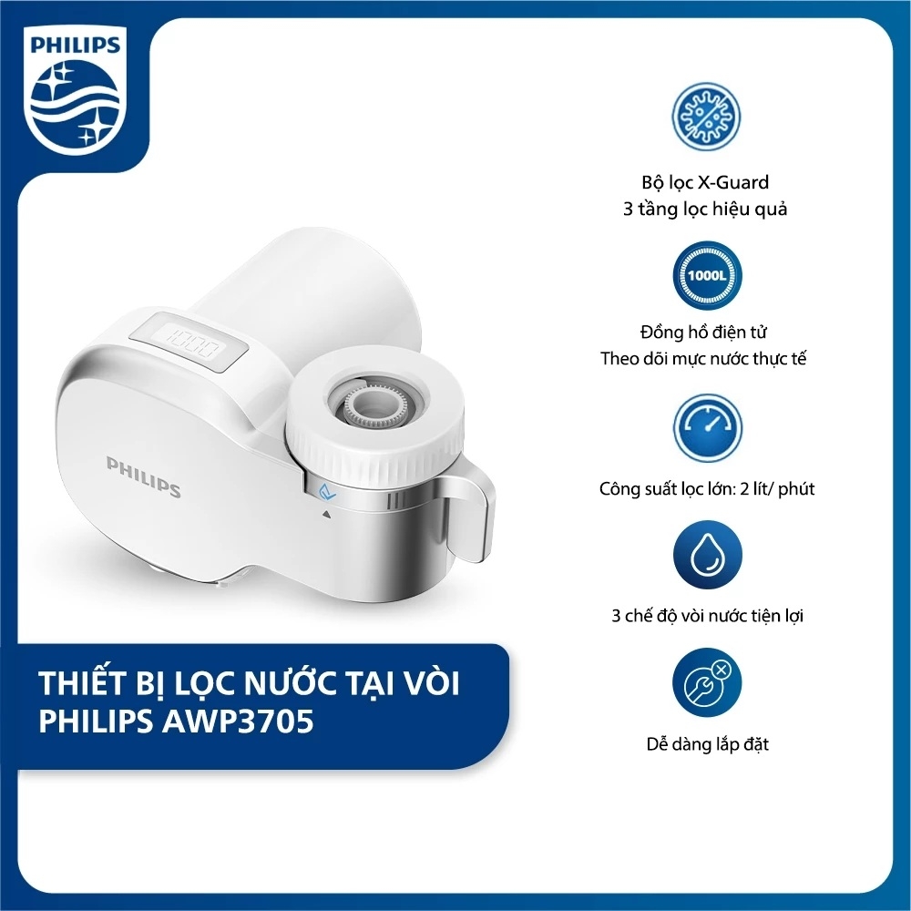 Bộ lọc nước tại vòi Philips AWP3705P1/97