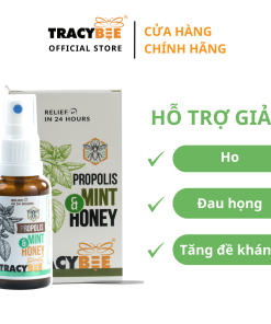 Keo ong xanh Tracybee Propolis Mint & Honey – Giảm đau rát họng, ho, viêm họng (Vị Bạc Hà)