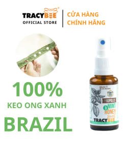 Keo ong xanh Tracybee Propolis Mint & Honey – Giảm đau rát họng, ho, viêm họng (Vị Bạc Hà)