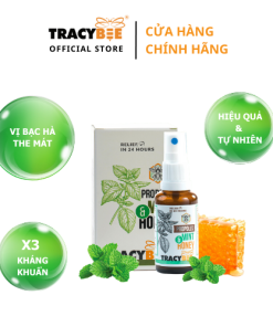 Keo ong xanh Tracybee Propolis Mint & Honey – Giảm đau rát họng, ho, viêm họng (Vị Bạc Hà)