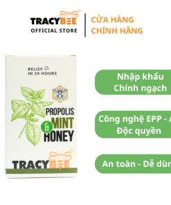 Keo ong xanh Tracybee Propolis Mint & Honey – Giảm đau rát họng, ho, viêm họng (Vị Bạc Hà)