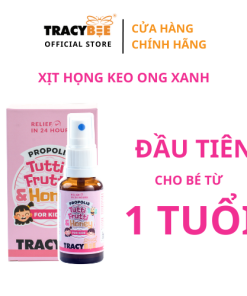 Keo ong xanh Tracybee Propolis Tutti Frutti & Honey – Giảm ho rát họng, viêm họng (Vị Trái Cây)