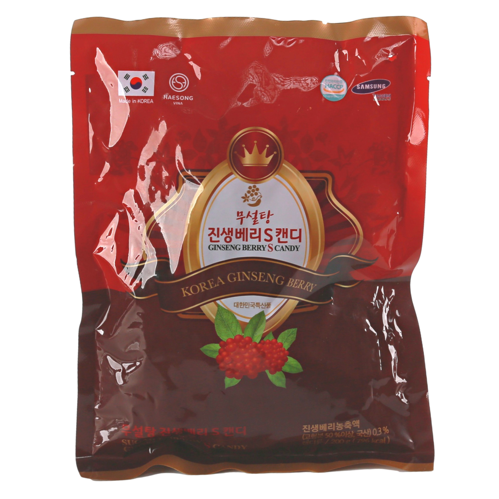 Kẹo Quả Sâm không đường Free Suger Ginseng Berry S candy 200g