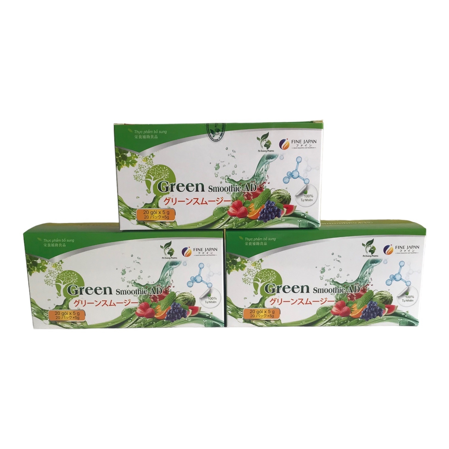 Bột tổng hợp 219 loại rau củ Green Smoothie AD (20gói x 5g)