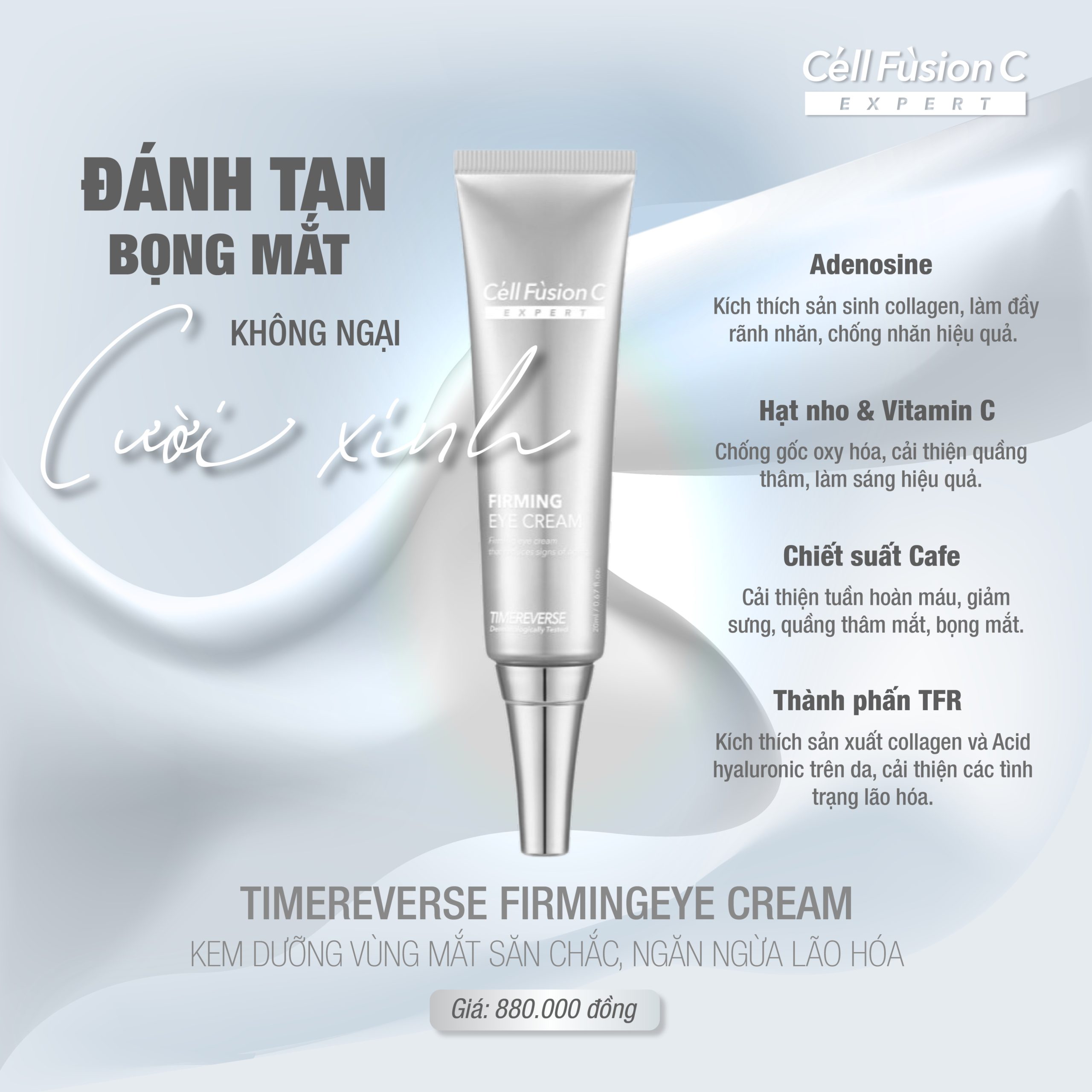 Kem dưỡng vùng mắt giúp săn chắc da, ngăn ngừa lão hóa 20ml – Cell Fusion C Expert Time Reverse Firming Eye Cream