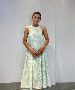 Đầm cổ yếm xanh Joyce