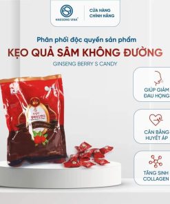 Kẹo Quả Sâm không đường Free Suger Ginseng Berry S candy 200g