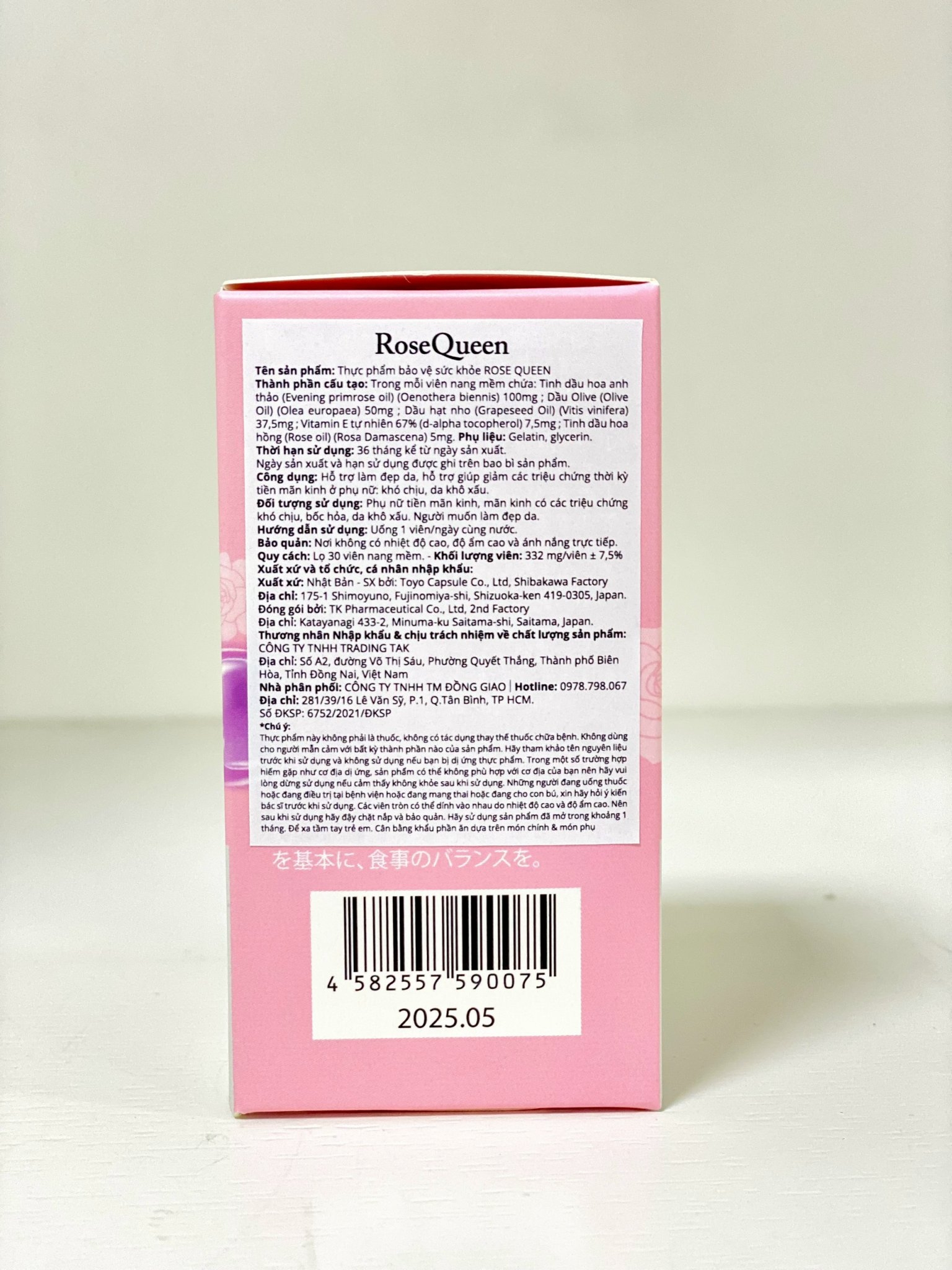 Viên uống thơm cơ thể cân bằng nội tiết Rose Queen 30v