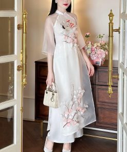 Set Áo dài Voan thêu Ý Nhiên