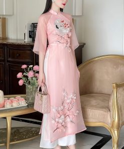 Set Áo dài Voan thêu Ý Nhiên