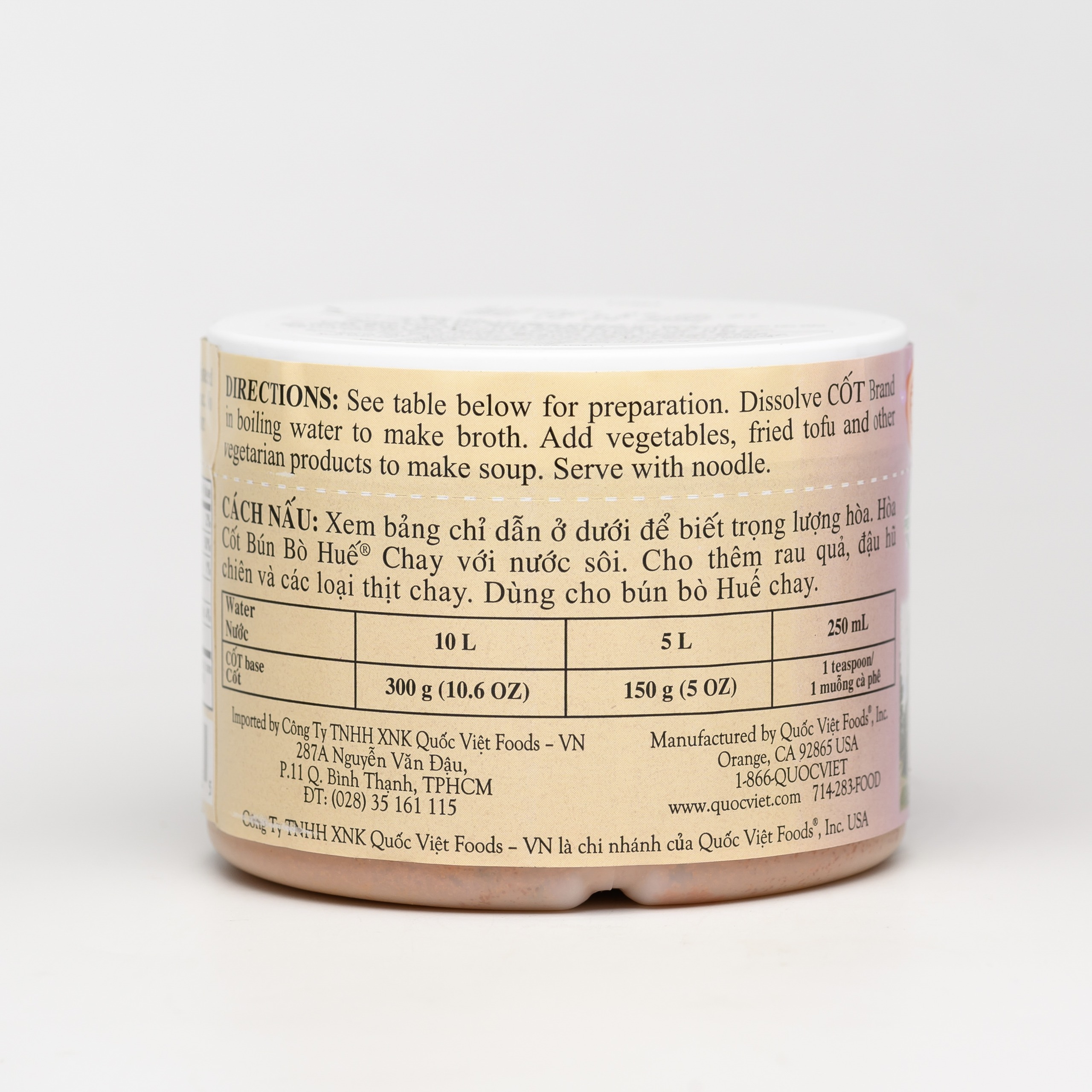 Cốt Bún Bò Huế Chay® Brand – Vegetarian “Hue” Style Soup Base