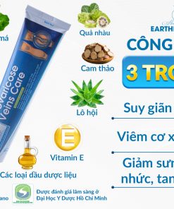 Kem hỗ trợ giảm viêm khớp, giãn tĩnh mạch Earthlyglow – Tuýp 65g