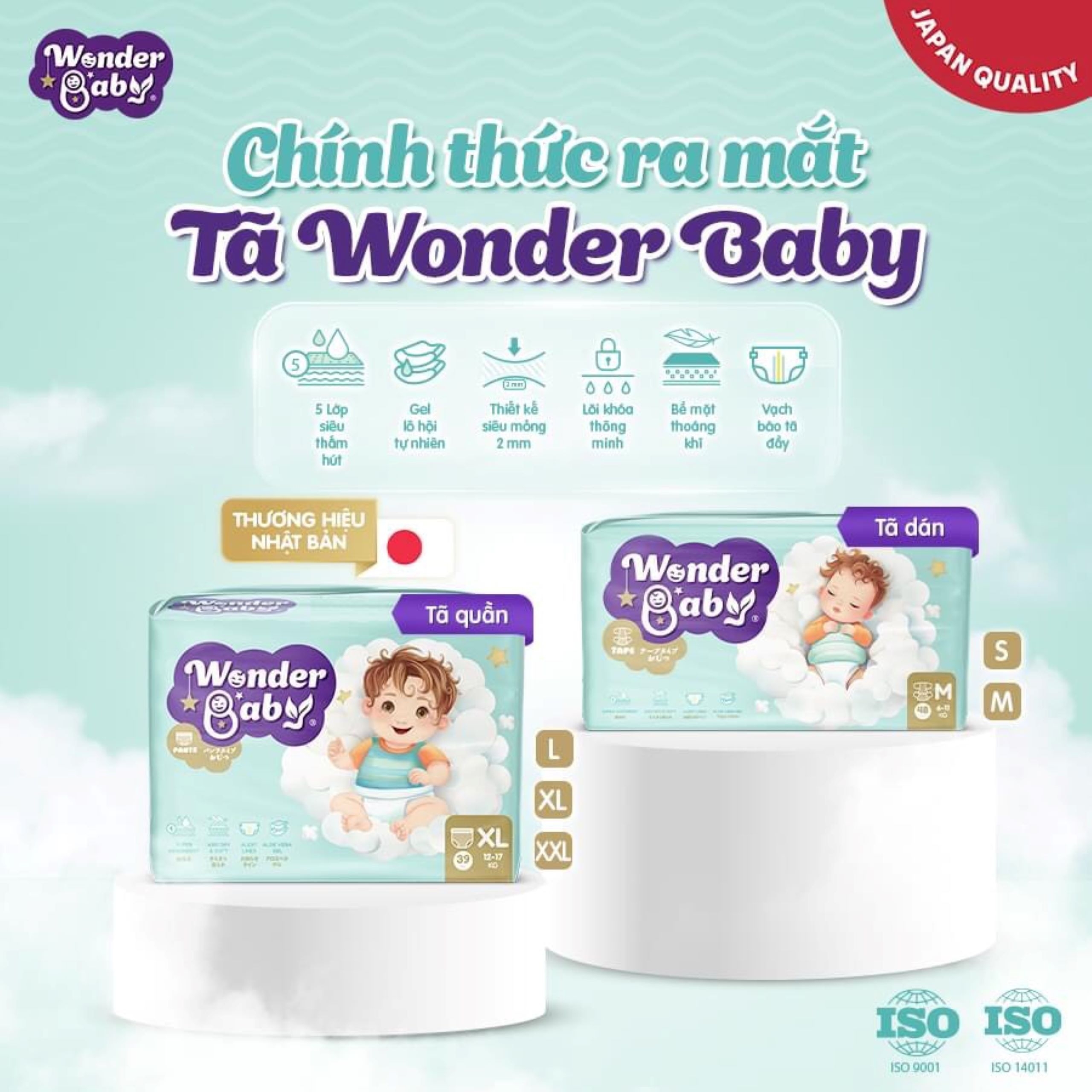 Tã quần Wonder Baby – Size XXL (36 miếng)