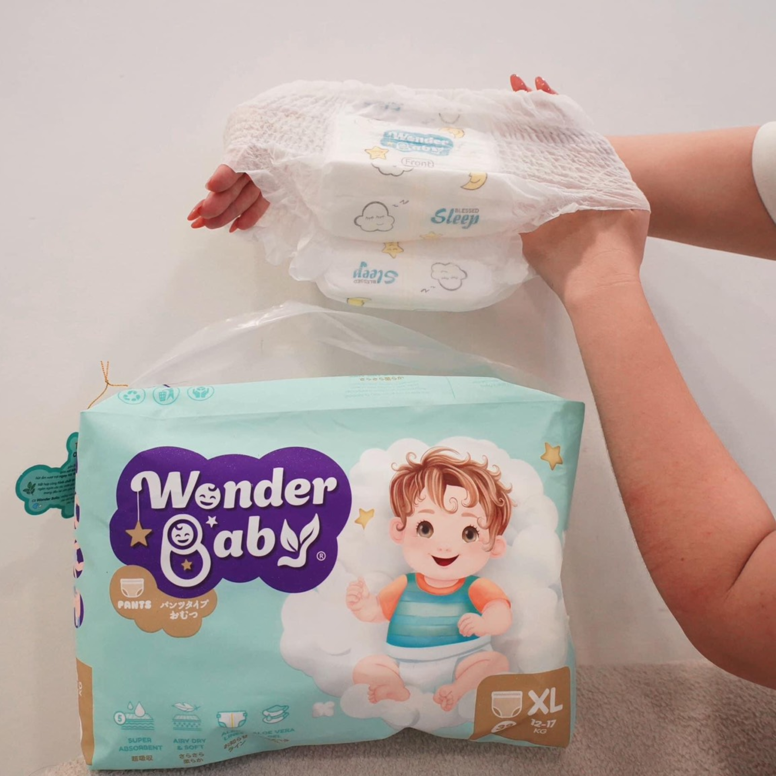 Tã quần Wonder Baby – Size XL (39 miếng)