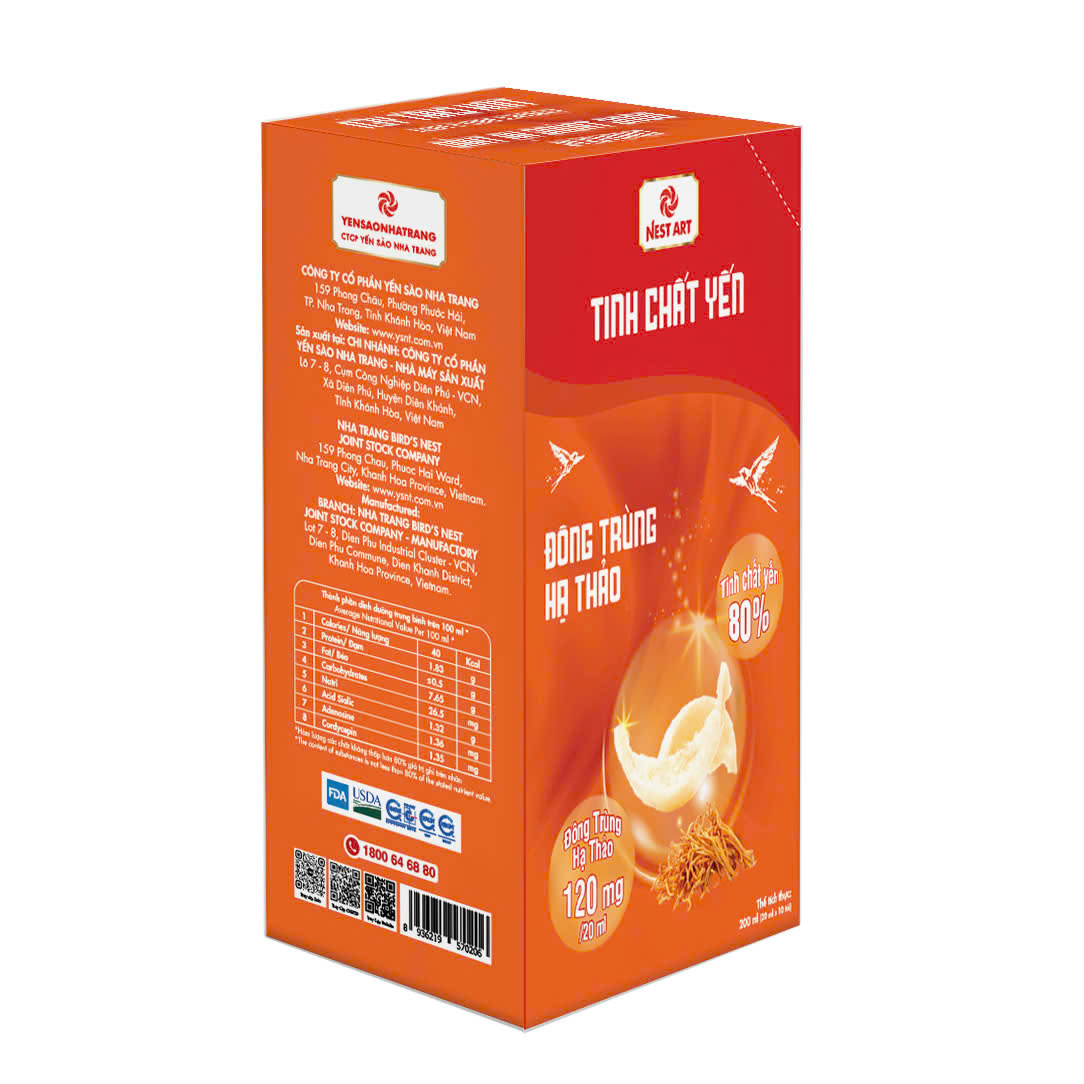 Tinh chất Yến Đông Trùng Hạ Thảo (hộp 10 gói)