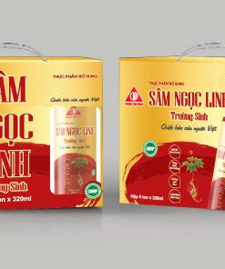 Vỏ hộp Sâm Ngọc Linh Trường Sinh – Đỏ (hộp 6 lon)