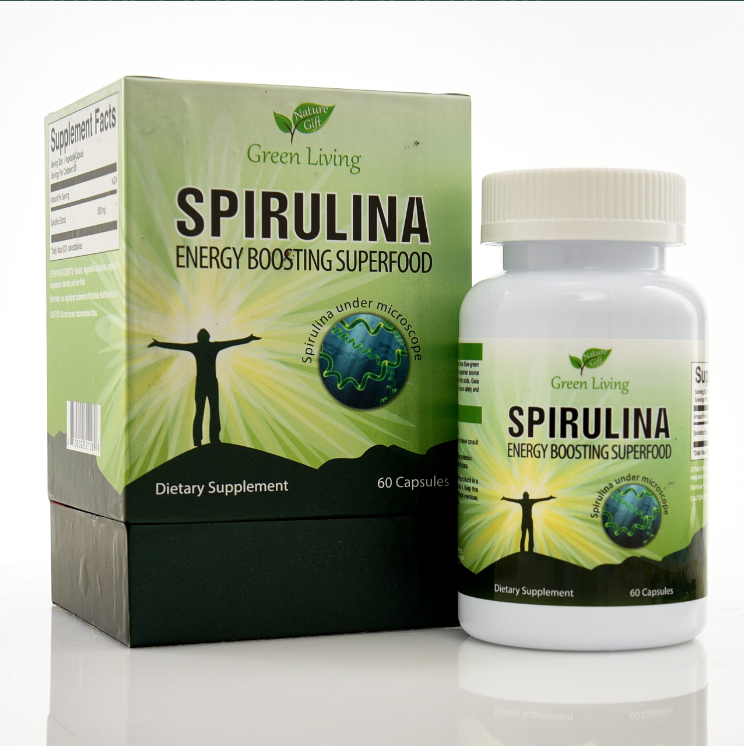 Thực Phẩm Bảo Vệ Sức Khỏe Nature Gift Pharma Green Living – Spirulina Hỗ Trợ Tăng Cường Sức Khỏe Và Nâng Cao Sức Đề Kháng (Hộp 60 Viên)