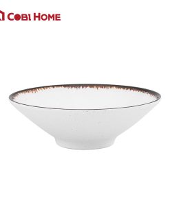 Tô Mela trắng viền đen tròn đáy nhỏ Size Ø202x71_378431_34496_Tieyoushi