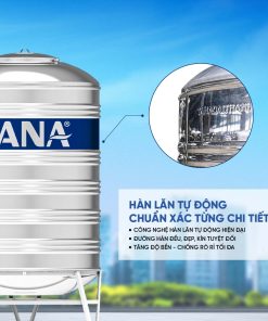 Bồn inox Tân Á đứng 6000L ĐK 1400 (phân phối từ khu vực Bình Định trở ra phía Bắc)