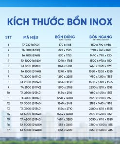 Bồn inox Tân Á đứng 6000L ĐK 1400 (phân phối từ khu vực Bình Định trở ra phía Bắc)