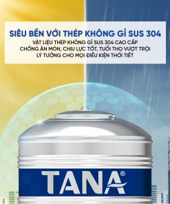 Bồn inox Tân Á đứng 6000L ĐK 1400 (phân phối từ khu vực Bình Định trở ra phía Bắc)