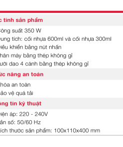 Máy xay sinh tố mini 2 bình Häfele HS-B061MX (535.43.293)