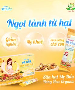 Sữa hạt mẹ bầu Hồng Hoa – 36 gói, hộp 900gr