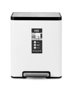 Thùng rác inox 20L nắp bật, chống ồn Eko – Trắng_384625