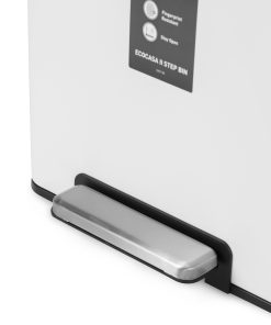 Thùng rác inox 20L nắp bật, chống ồn Eko – Trắng_384625