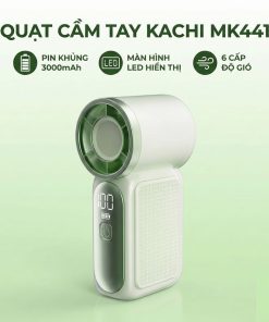 Quạt Cầm Tay Kachi MK441 – Pin Khủng 3000mAh, Màn Hình LED Hiển Thị, 6 Cấp Độ Gió (Bảo Hành 18 Tháng)