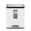 Thùng rác inox 12L nắp bật, chống ồn Eko – Trắng_384623