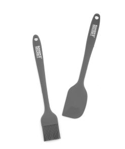 Set dụng cụ làm bánh bằng silicone màu đen gồm Xẻng đảo trộn và Cọ phết bơ dầu_369867
