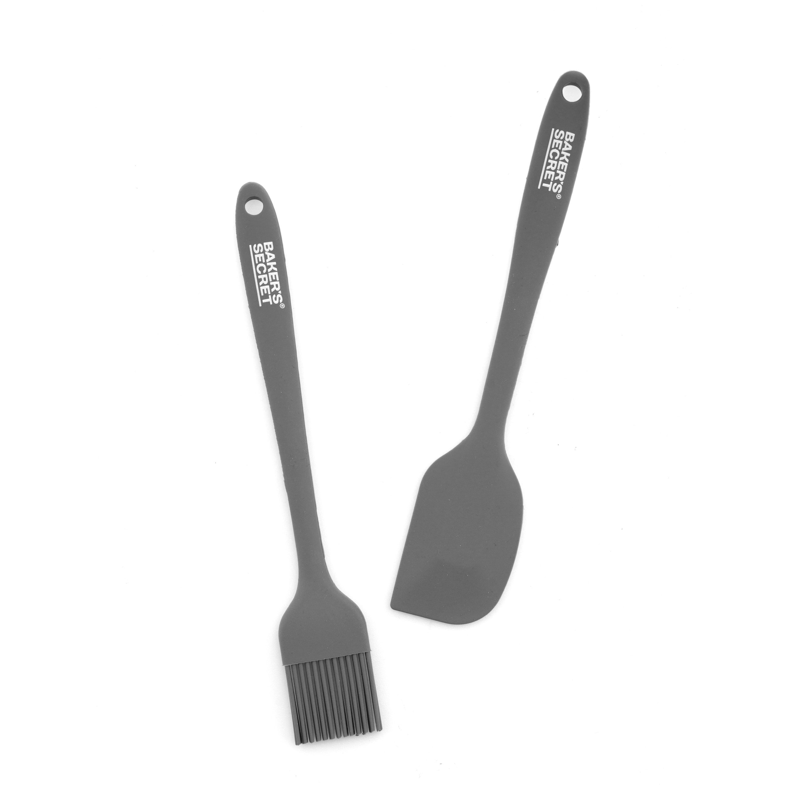 Set dụng cụ làm bánh bằng silicone màu đen gồm Xẻng đảo trộn và Cọ phết bơ dầu_369867