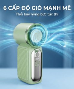 Quạt Cầm Tay Kachi MK441 – Pin Khủng 3000mAh, Màn Hình LED Hiển Thị, 6 Cấp Độ Gió (Bảo Hành 18 Tháng)