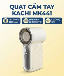 Quạt Cầm Tay Kachi MK441 – Pin Khủng 3000mAh, Màn Hình LED Hiển Thị, 6 Cấp Độ Gió (Bảo Hành 18 Tháng)