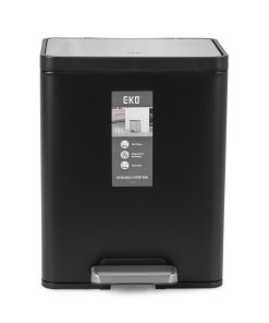 Thùng rác inox 12L nắp bật, chống ồn Eko – Đen_384622