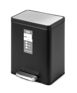 Thùng rác inox 12L nắp bật, chống ồn Eko – Đen_384622