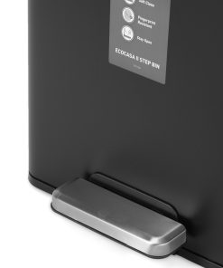 Thùng rác inox 12L nắp bật, chống ồn Eko – Đen_384622