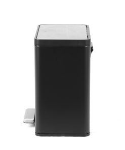 Thùng rác inox 12L nắp bật, chống ồn Eko – Đen_384622