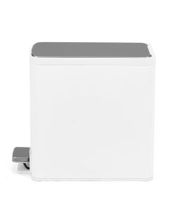Thùng rác inox 8L nắp bật, chống ồn Eko – Trắng_384620