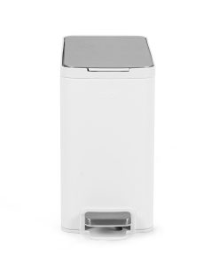 Thùng rác inox 8L nắp bật, chống ồn Eko – Trắng_384620